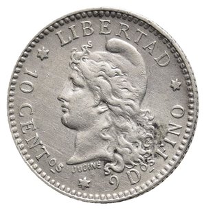 reverse: ARGENTINA 10 Centavos argento 1882