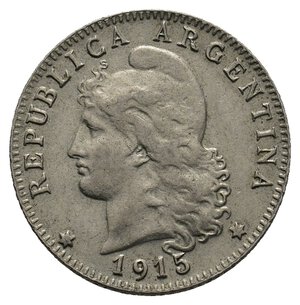 reverse: ARGENTINA 20 Centavos 1915