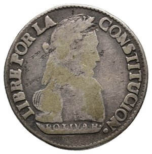reverse: BOLIVIA 2 soles argento 1830  lotto yur