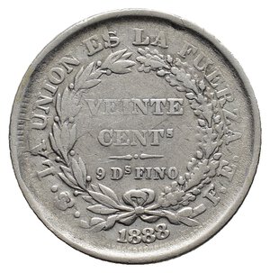 obverse: BOLIVIA 20 Centavos argento 1888