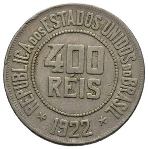 obverse: BRASILE - 400 Reis 1922