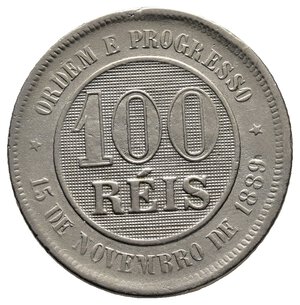 obverse: BRASILE 100 Reis 1896
