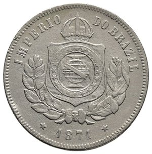 reverse: BRASILE 200 Reis 1871 