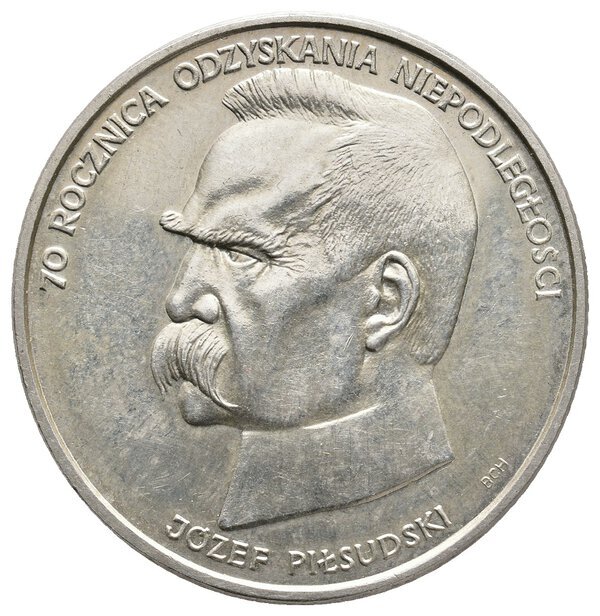 POLONIA 50 000 Zloty Argento 1988 Pitsudski