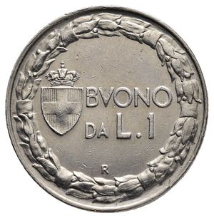 obverse: VITTORIO EMANUELE III Buono 1 lira 1928 