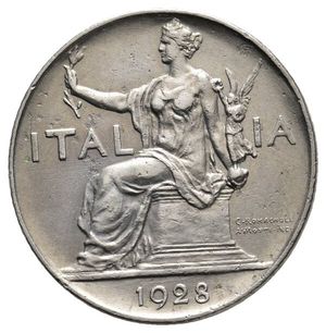 reverse: VITTORIO EMANUELE III Buono 1 lira 1928 