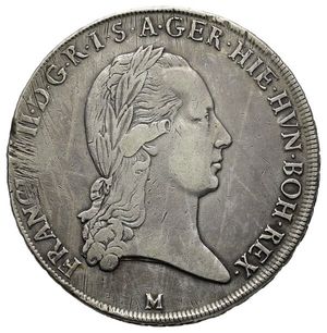 reverse: LOMBARDO VENETO -Francesco II Tallero delle corone argento 1793 