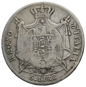 obverse: NAPOLEONE Imperatore d Italia - 5 Lire argento 1811 zecca Venezia 