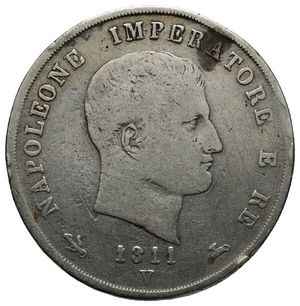 reverse: NAPOLEONE Imperatore d Italia - 5 Lire argento 1811 zecca Venezia 