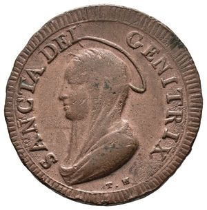 reverse: PERUGIA - Stato Pontificio , Pio VI (1775-1799) 5 Baiocchi Madonnina  1797  