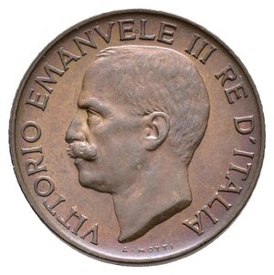 reverse: Vittorio Emanuele III - 5 Centesimi Spiga 1925 QFDC TRACCE ROSSE