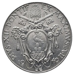 reverse: VATICANO - Pio XII - 1 Lira 1940
