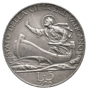 obverse: VATICANO - Pio XI - 5 Lire argento 1936
