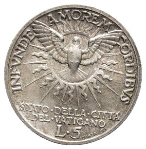 obverse: VATICANO - SEDE VACANTE - 5 Lire argento 1939 FDC