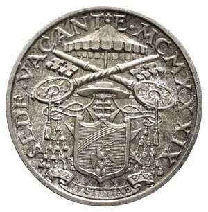 reverse: VATICANO - SEDE VACANTE - 5 Lire argento 1939 FDC