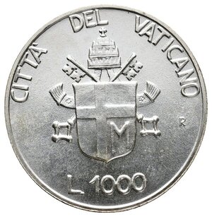obverse: VATICANO - Giovanni Paolo II - 1000 Lire argento 1990