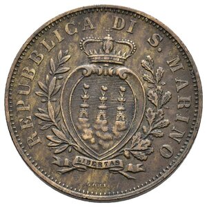 reverse: SAN MARINO - 10 centesimi 1894 BELLA CONSERVAZIONE