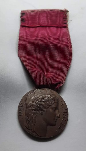 reverse: Medaglia Volontari di guerra, con nastrino