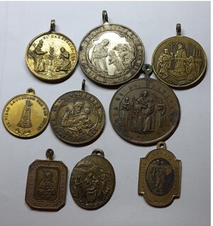 reverse: Lotto medaglie Religiose Ottocentesche