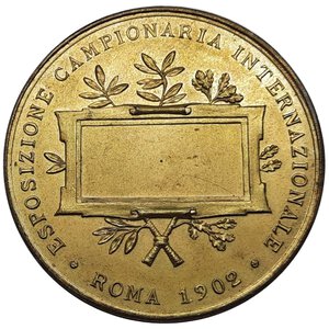 obverse: Medaglia Esposizione Campionaria  Internazionale Roma, 1902bronzo dorato, diam.50,6 mm