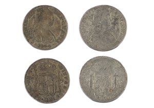 obverse: MESSICO - Lotto di 2 monete false d epoca in argento