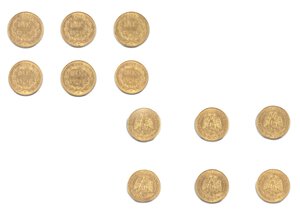 obverse: MESSICO - ESTADOS UNIDOS MEXICANOS (DAL 1905) - Lotto di 6 esemplari di 2 Pesos