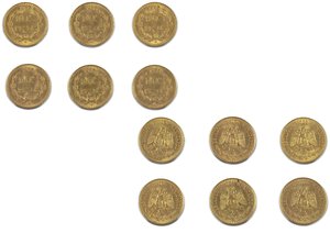 obverse: MESSICO - ESTADOS UNIDOS MEXICANOS (DAL 1905) - Lotto di 6 esemplari di 2 Pesos