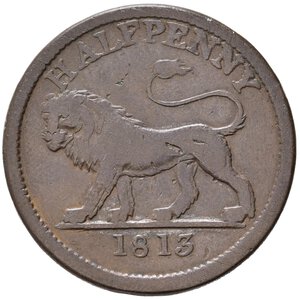 reverse: Gran Bretagna. Token 1/2 penny 1813. Cu. qBB