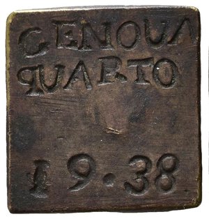 obverse: Peso monetale. Genova. Quarto (6,28 g - 24 lire). SPL