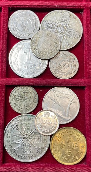 obverse: Monete mondiali. Lotto di 10 monete. Conservazioni varie da MB a FDC