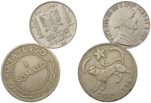 obverse: Lotto di 2 monete. AFIS e Albania Italiana