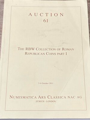 obverse: NAC – Numismatica Ars Classica. Auction no. 58. 5-6 Ottobre  2011. The RBW Collection of Roman Republican Coins Part I. Buono stato.