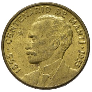 reverse: CUBA. 1 centavo 1953. 100° anniversario nascita Jose Marti. KM#26. FDC