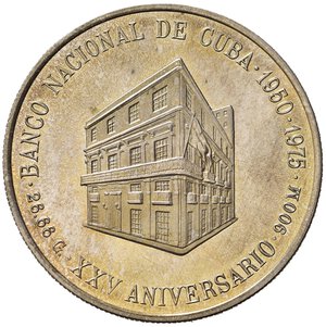 reverse: CUBA. 10 Pesos 1975. Ag. Proof