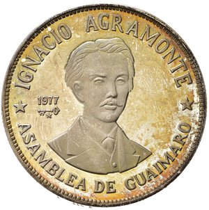 reverse: CUBA. 20 Pesos 1977 Ignacio Agramonte - Asamblea de Guaimaro. Ag (26,10 g). Km#38. Proof