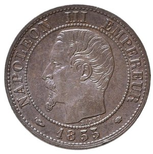 obverse: FRANCIA. Napoleone III. 1 Centime 1855 MA (Marseille). KM775.6. Rara. SPL