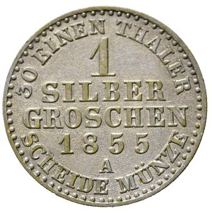 reverse: GERMANIA. ANHALT. 1 Groschen 1855 A. KM95. SPL+