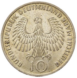 reverse: GERMANIA. 10 Mark 1972 F. Ag. qFDC