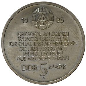 obverse: GERMANIA. DDR. 5 marchi 1985 A 