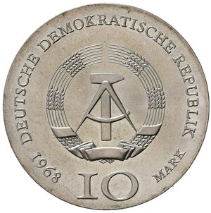 obverse: GERMANIA. DDR. 10 marchi 1968 