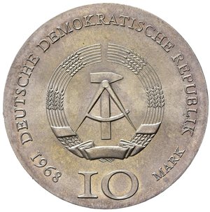 obverse: GERMANIA. DDR. 10 Mark 1968 