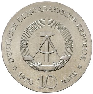 obverse: GERMANIA. DDR. 10 Mark 1970 