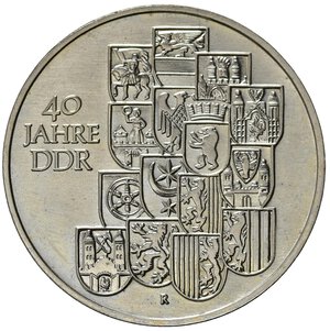 reverse: GERMANIA. DDR. 10 Mark 1989 A. Ni. KM132. FDC