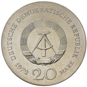 obverse: GERMANIA. DDR. 20 marchi 1972 