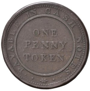 obverse: GRAN BRETAGNA. Union Copper Company. One penny token 1812. Cu. BB