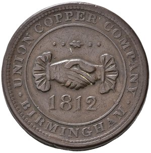 reverse: GRAN BRETAGNA. Union Copper Company. One penny token 1812. Cu. BB