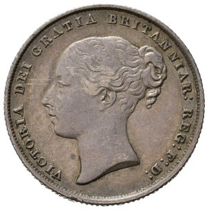 obverse: GRAN BRETAGNA. Victoria. 1 Shilling 1856. Ag. Km 734.1. BB+