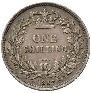 reverse: GRAN BRETAGNA. Victoria. 1 Shilling 1856. Ag. Km 734.1. BB+