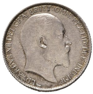 obverse: GRAN BRETAGNA. Edoardo VII. 6 Pence 1909. Ag. KM799. BB+