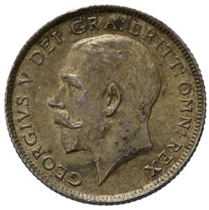 obverse: GRAN BRETAGNA. Giorgio V. 6 Pence 1911. Ag. Km 815. SPL